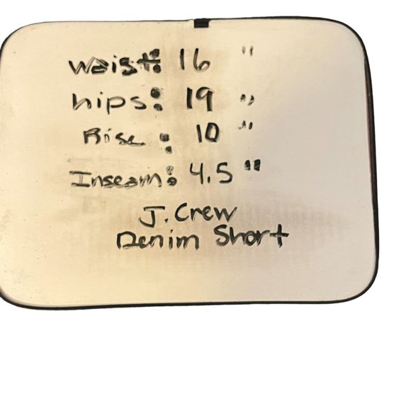 J. Crew Mid Rise Distressed Button Fly Cutoff Denim Shorts Blue C6214 Size 28 - Picture 10 of 10